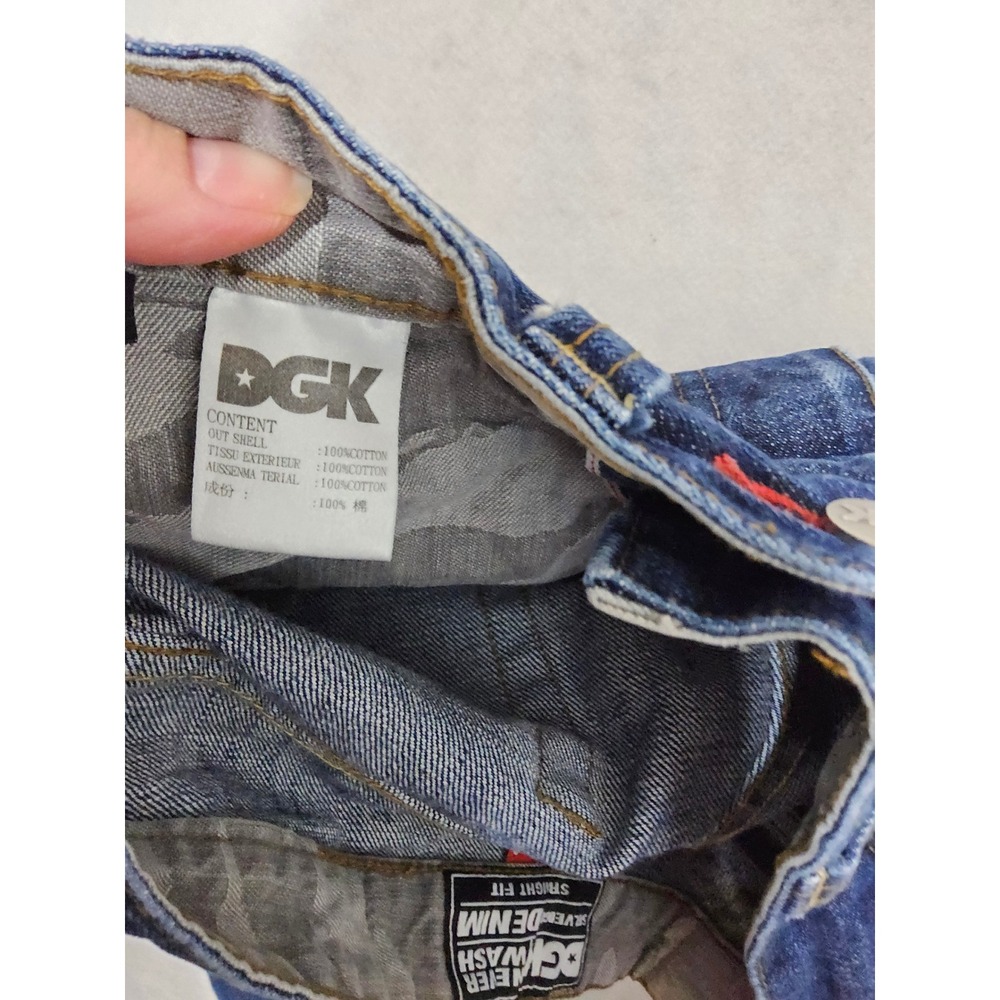 DGK Jeans Mens 32 X 30 Straight Fit Never Wash Selvedge Camo indigo Y2K Vtg - Picture 14 of 14